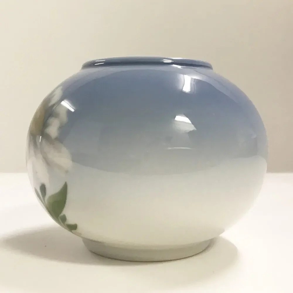 Royal Copenhagen Denmark Miniature Vase Butterfly Flower Home Shelf Decor
